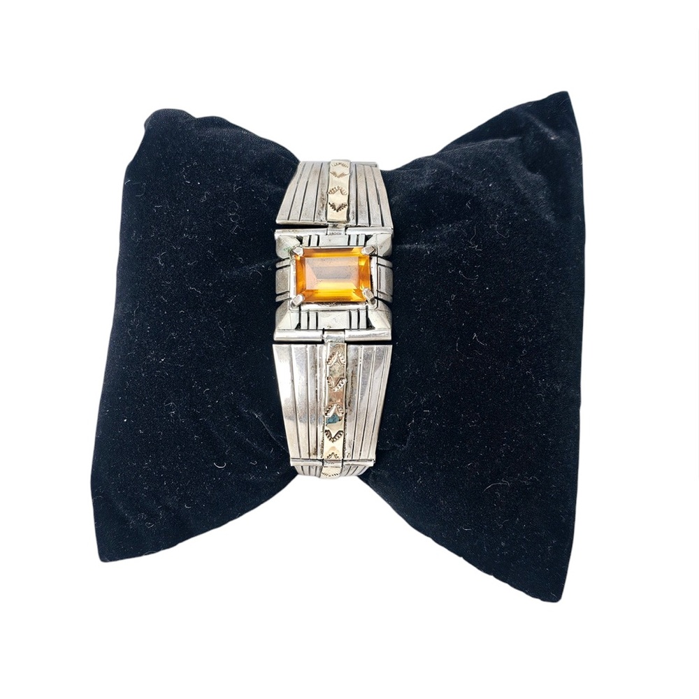 Epic Carl Quintana Silver and Gold Fill Citrine Bracelet